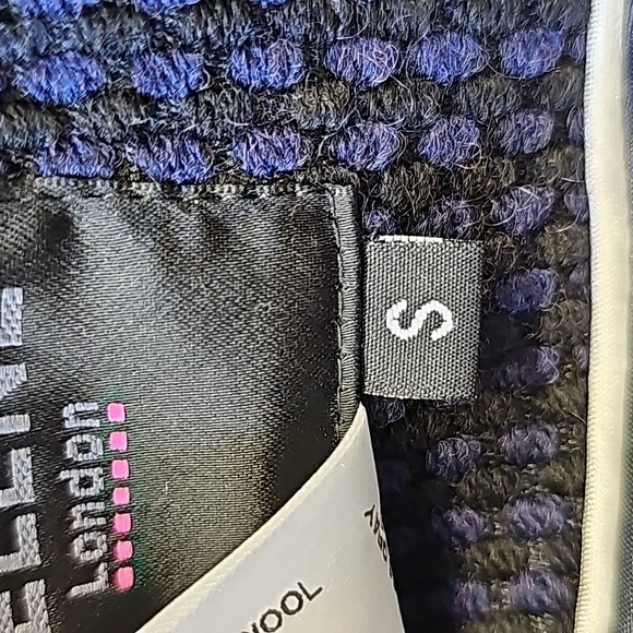 HELENE London career blue/black tweed, jacket with white trim. Size small. - Picture 9 of 11